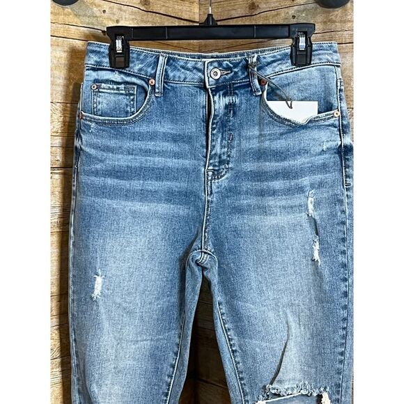 SPECIAL A JEANS HIGH RISE DISTRESSED RELAXED MEDIUM BOUTIQUE SKINNY JEANS SZ. 11 - Picture 4 of 8